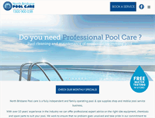 Tablet Screenshot of northbrisbanepoolcare.com.au